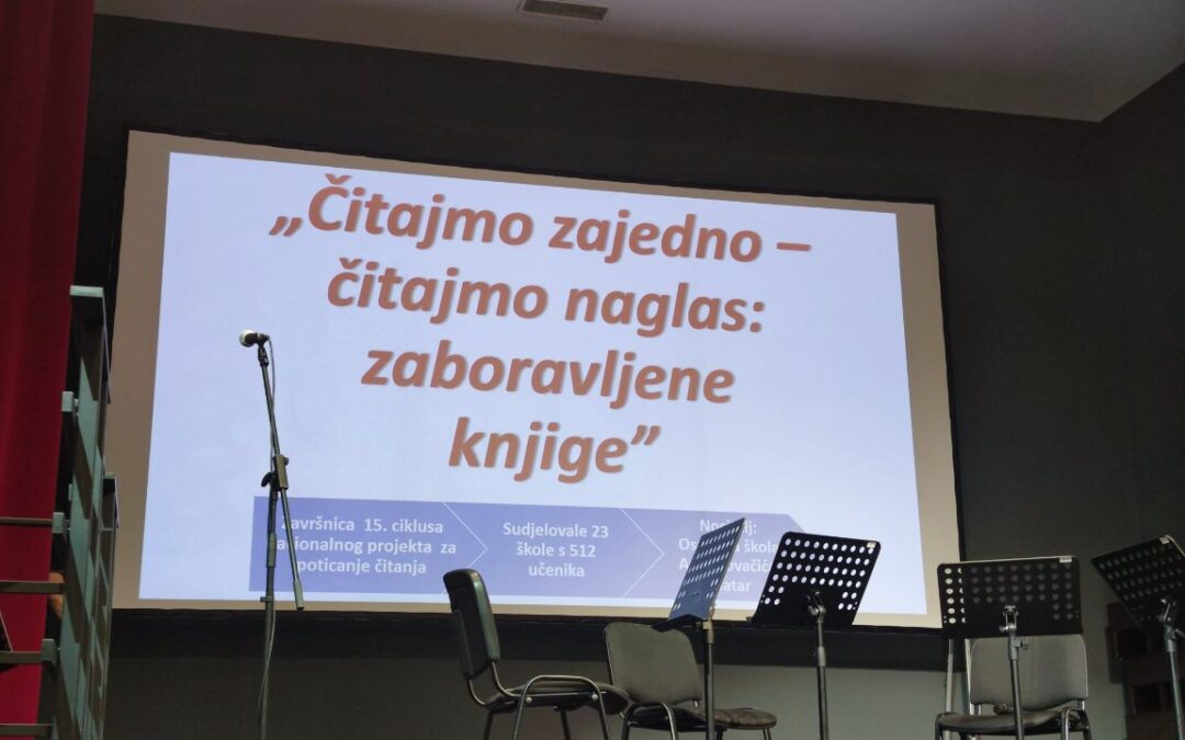  „ ČITAJMO ZAJEDNO,ČITAJMO NAGLAS- ZABORAVLJENE KNJIGE“
